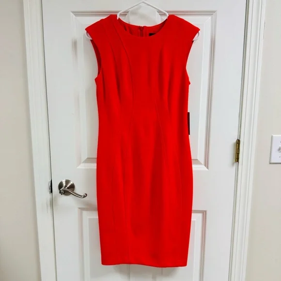 NEW Vince Camuto Poppy Colored Dress - Picture 2 of 10